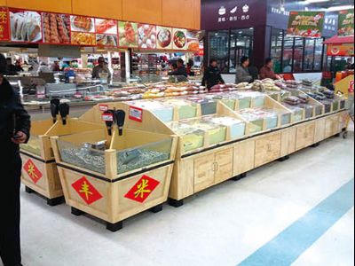 點擊查看詳細(xì)信息<br>標(biāo)題：糧油展架-20 實木烤漆 閱讀次數(shù)：1883